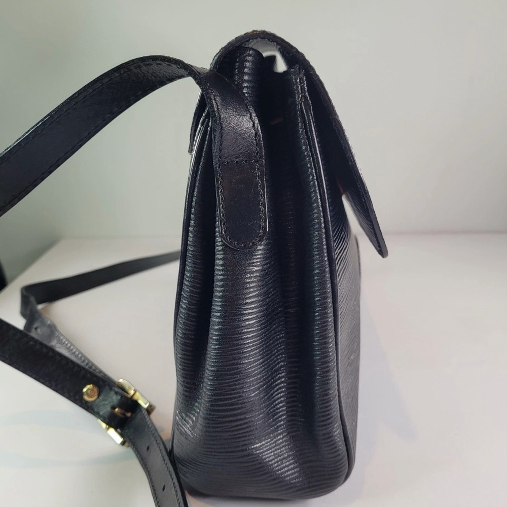 💯💯Rare Vintage Fendi Black Textured Leather Crossbody Bag - Picture 10 of 12